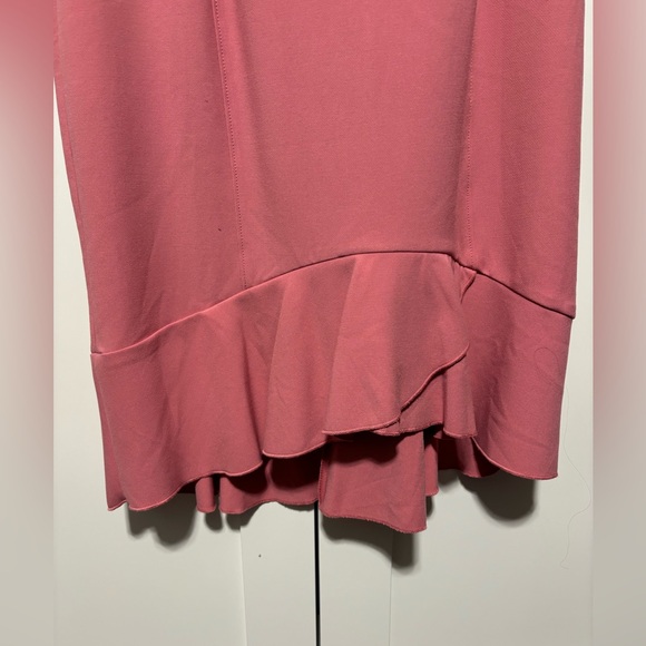 White House Black Market Flounce coral dress size 10 NWT’s - Picture 6 of 13